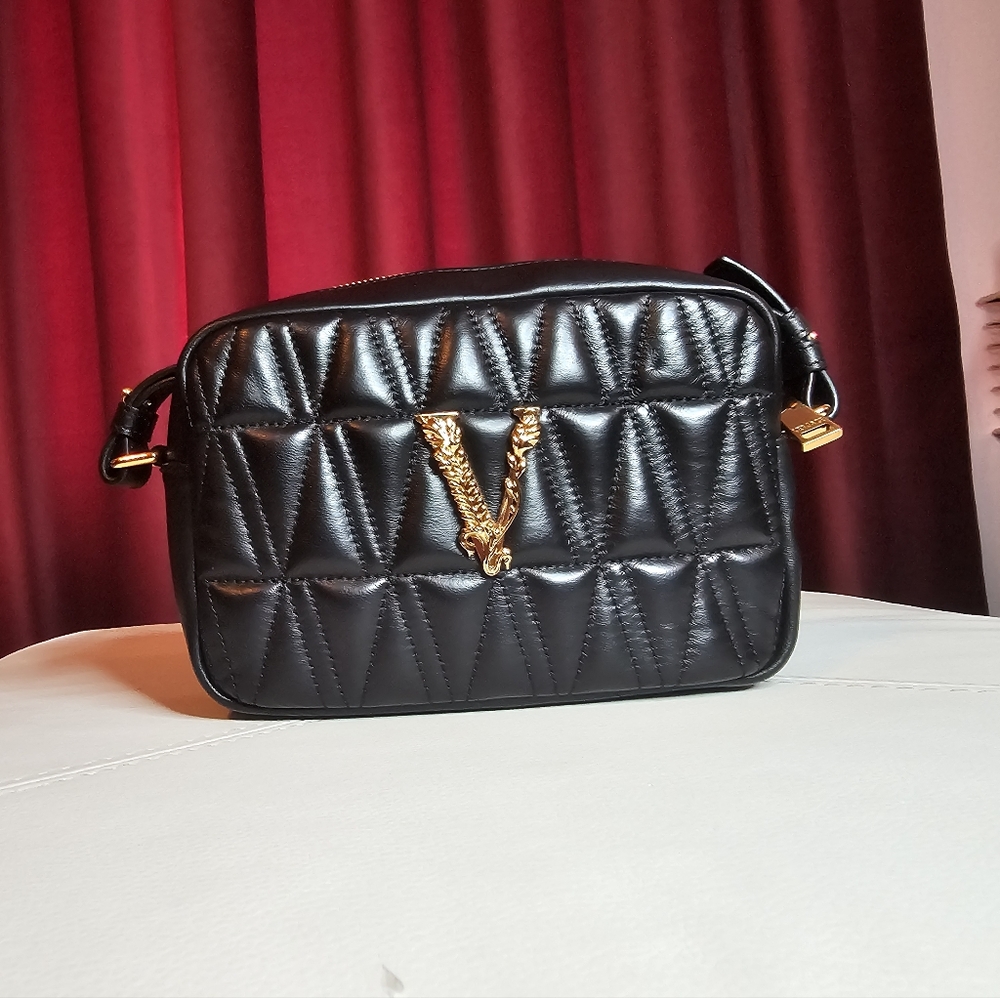 Versace Virtus quilted crossbody bag NEW